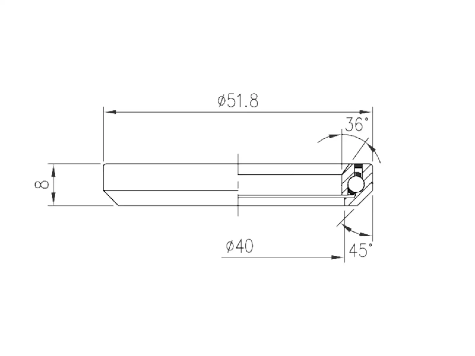 FSA ACB 073E MR127 ložisko 36x45 1,5"