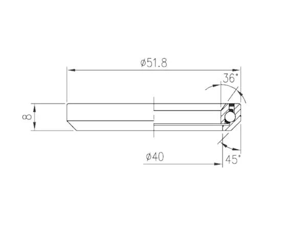 FSA ACB 073E MR127 ložisko 36x45 1,5"