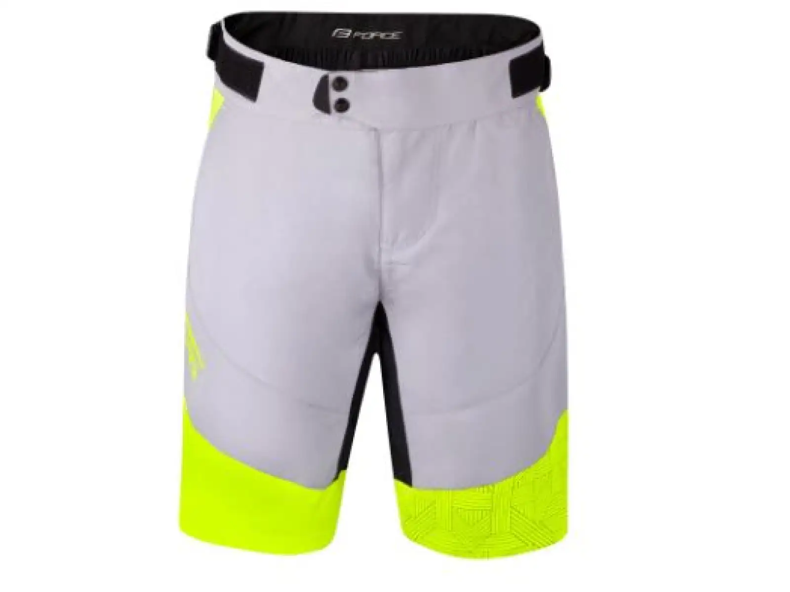 Force Storm pánské MTB kraťasy s vložkou šedá/Fluo