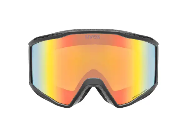 Uvex Blast CV lyžařské brýle black matt/rainbow - yellow