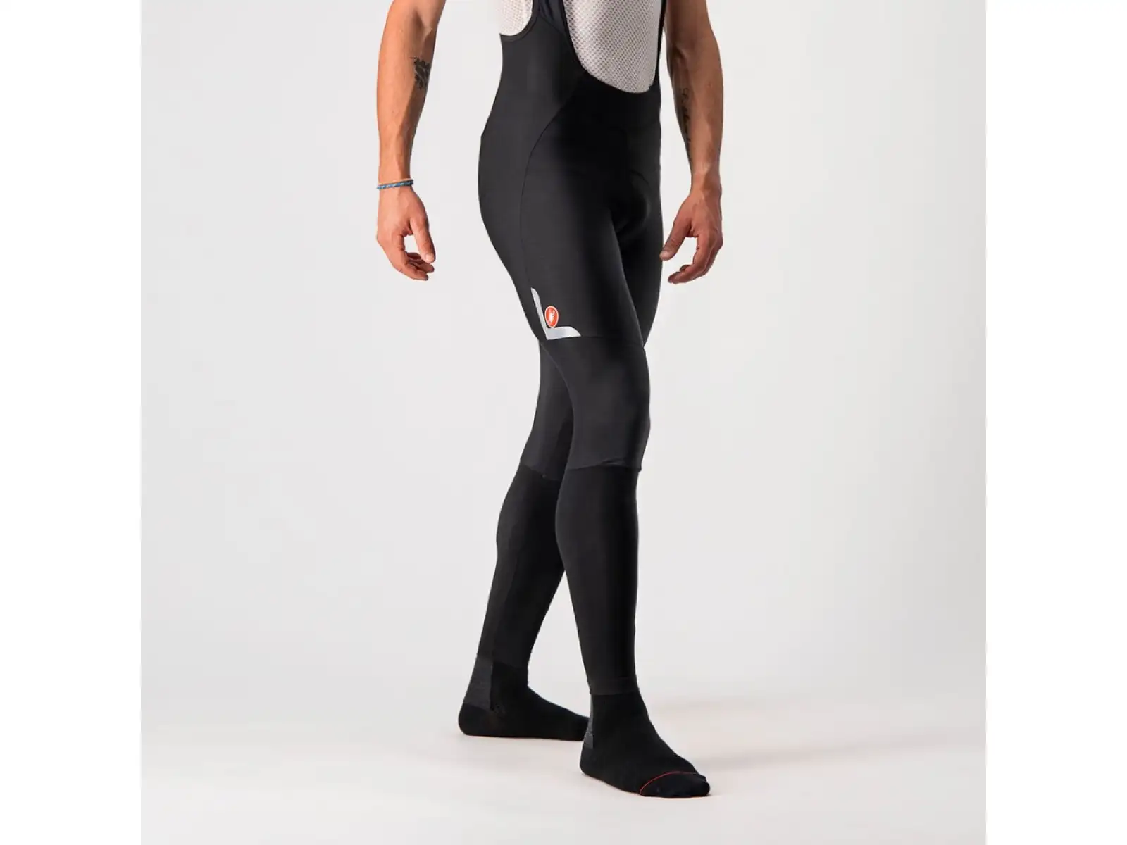 Castelli Velocissimo 5 pánské kalhoty s laclem black/silver reflex