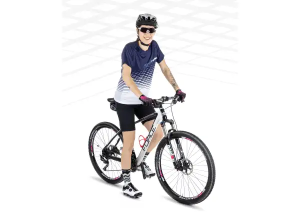 Force Angle MTB dámský dres krátký rukáv bílá/modrá