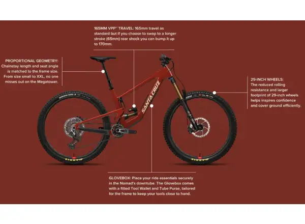 Santa Cruz Megatower 2 C 29 GX AXS celoodpružené kolo Matte Carbon Black