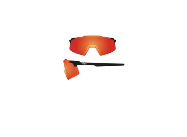 100% Aerocraft brýle Soft Tact Black/HiPER Red Multilayer Mirror