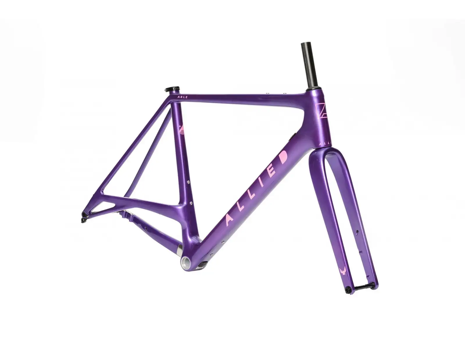 Allied Cycle Works Able gravel rámový set s vidlicí Harlequin Green to purple