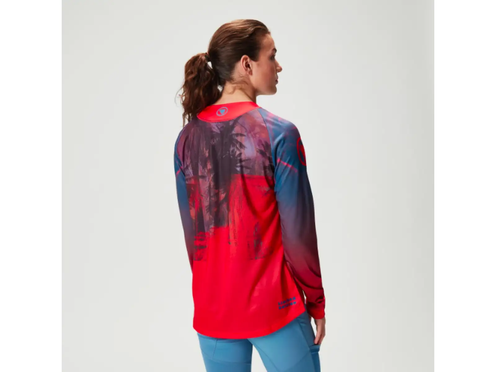 Endura Tropical Tee LTD dámský dres dlouhý rukáv Pomegranate
