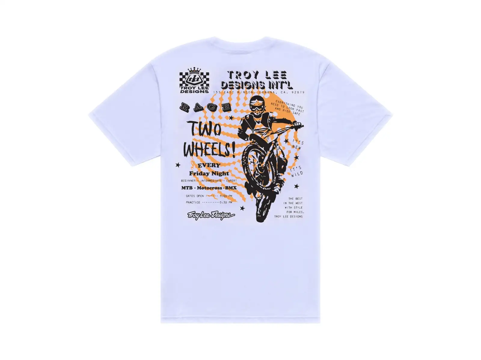 Troy Lee Designs Friday Night Line pánské triko krátký rukáv White