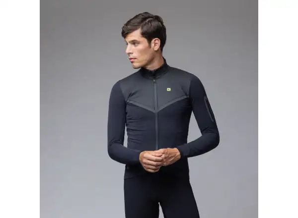 Alé R-EV1 Wool Speed pánská zimní cyklistická bunda Black
