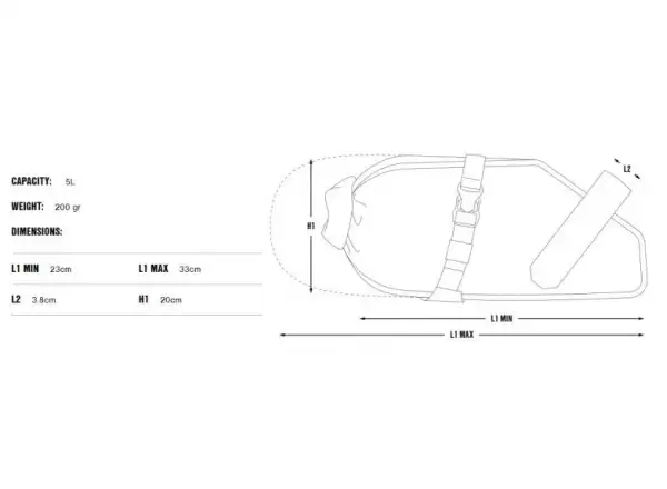 Apidura Racing saddle pack 5 L podsedlová brašna