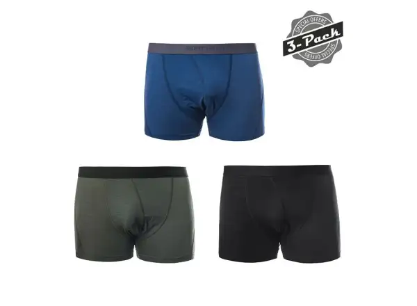 Sensor Merino Air 3-Pack pánské trenky černá/modrá/olivová