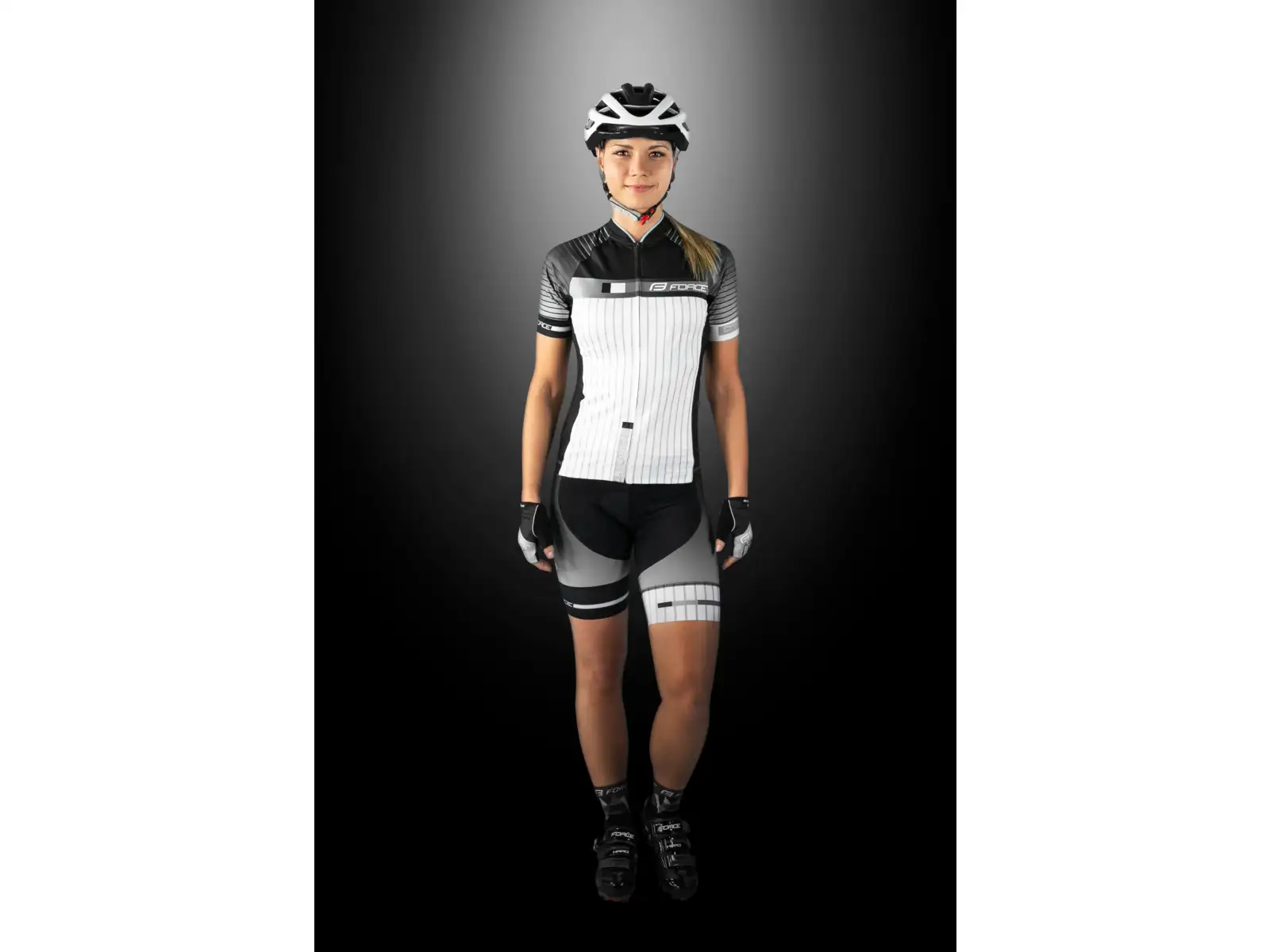 Force Dash Lady dámský dres krátký rukáv černá/bílá