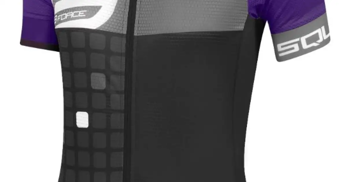 Force Square Force Square dámský dres krátký rukáv černo-fialová | Koloshop.cz