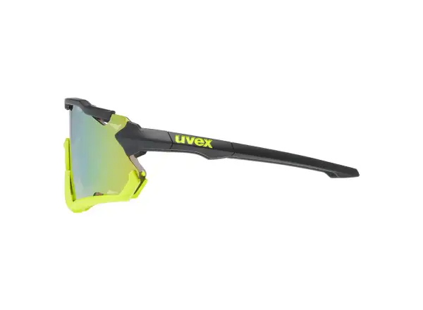 UVEX Sportstyle 228 brýle Black Lime Mat / Mirror Yellow (Cat. 3)