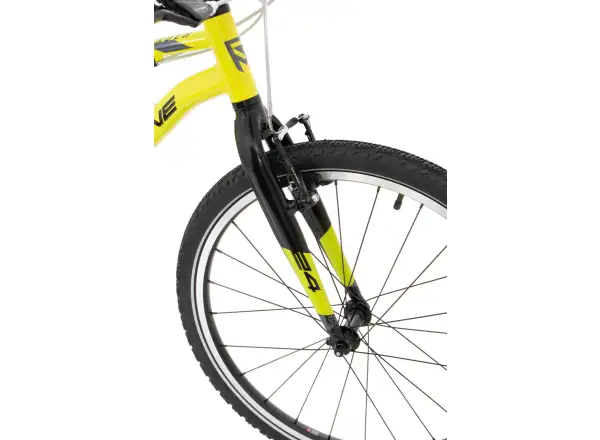 Rock Machine Thunder 24 Gloss Radioactive Yellow/Black/Dark Grey dětské kolo