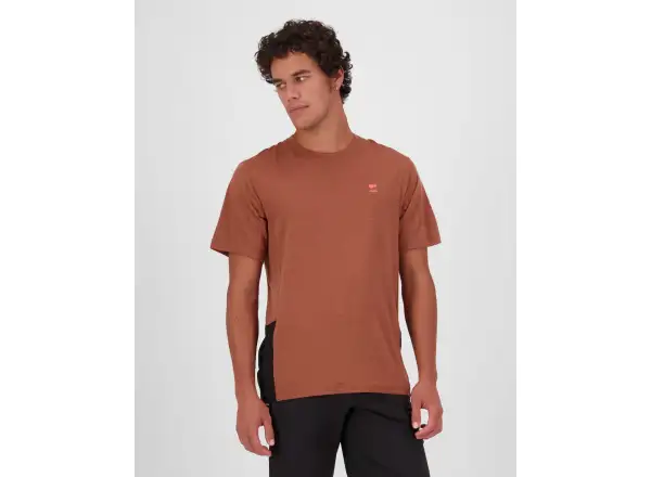 Mons Royale Tarn Merino pánské triko krátký rukáv Cinnamon / Black
