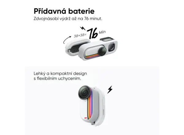 Insta360 GO 3S kamera Retro bundle 64 GB speciální edice bílá