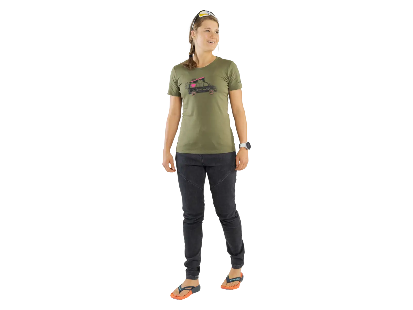 Dynafit Graphic Cotton dámské tričko krátký rukáv Winter Moss/Dynavan