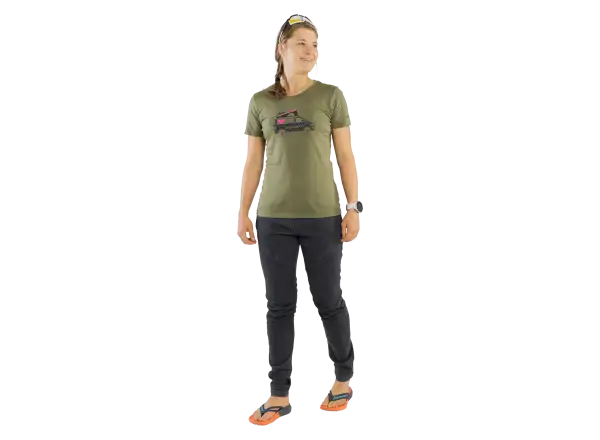 Dynafit Graphic Cotton dámské tričko krátký rukáv Winter Moss/Dynavan