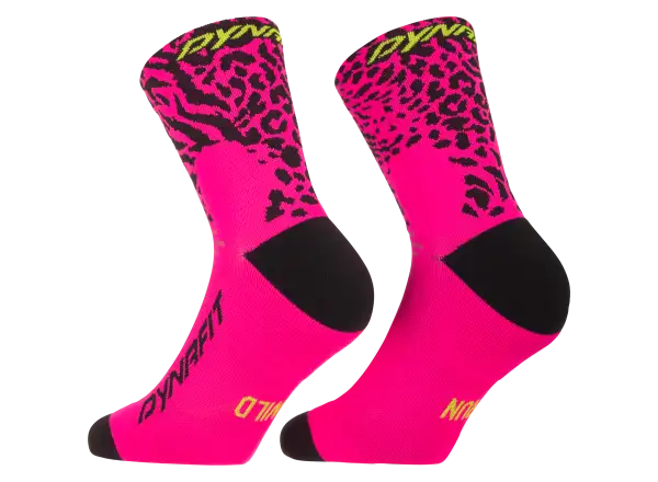 Dynafit Run Wild Mid běžecké ponožky Pink Glo/0910