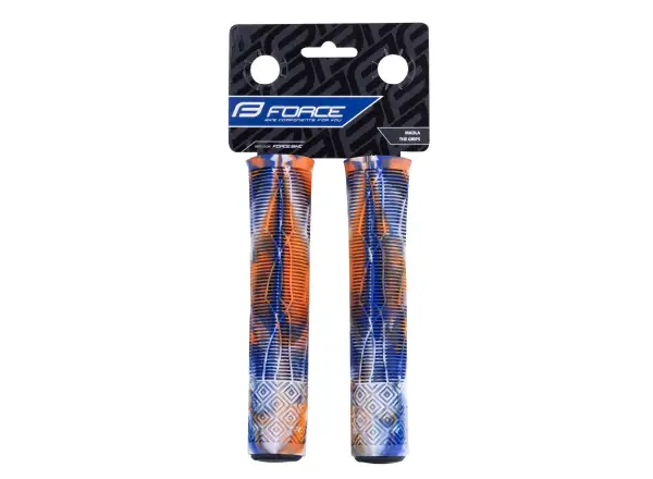 Force BMX160 gumové gripy bilá/modrá/oranžová