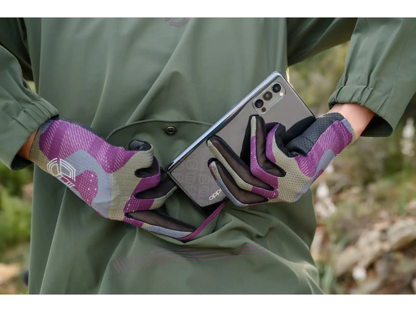 Silvini Saltaro pánské rukavice Plum/Olive