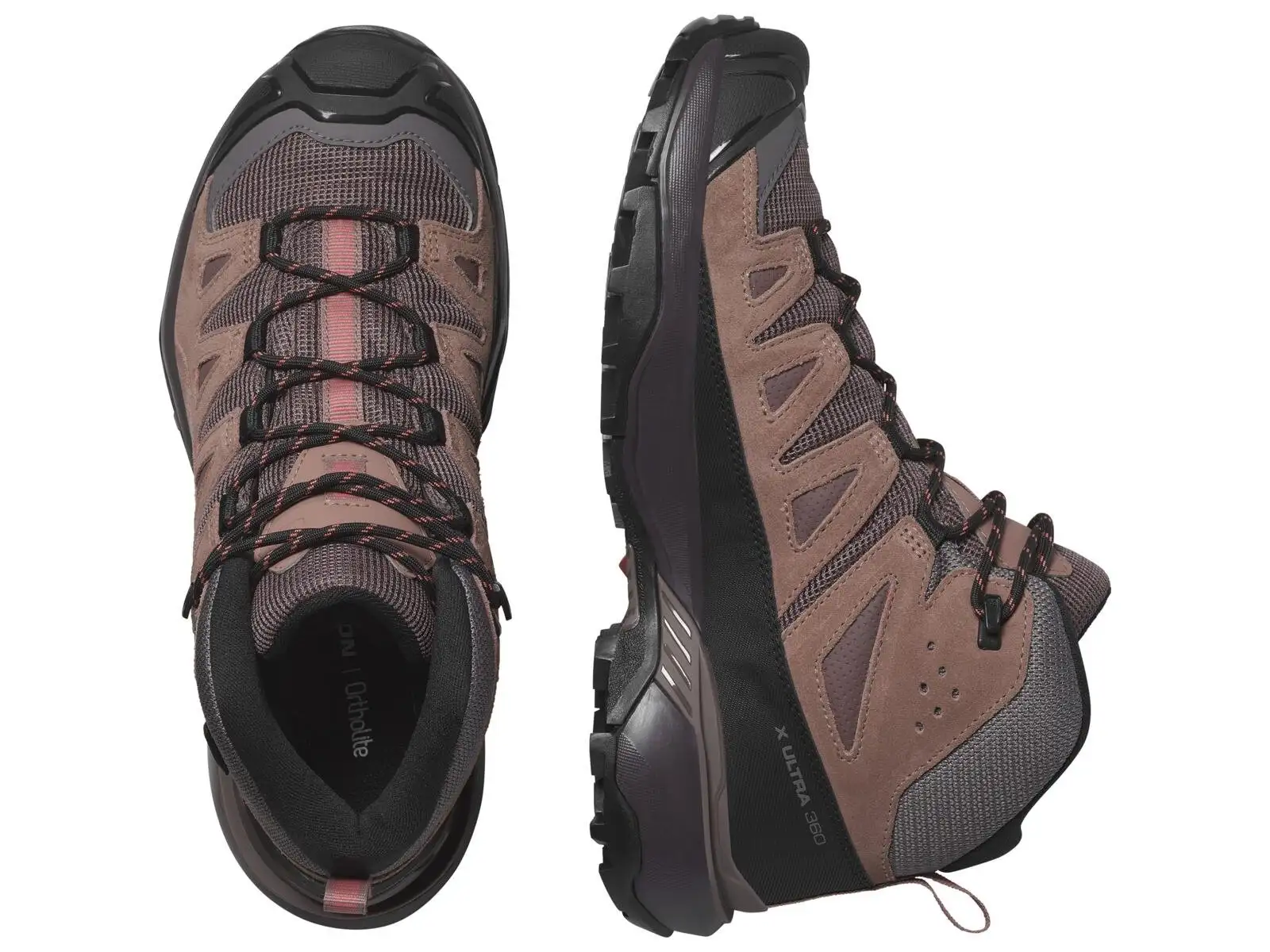 Salomon X Ultra 360 LTR MID GTX dámská turistická obuv Peppercorn/Cognac/Hot Coral