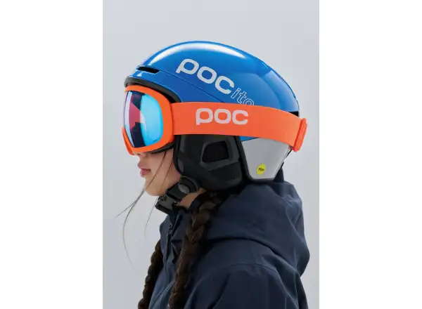 POC Fovea Mid lyžařské brýle Zink Orange/Partly Sunny Blue