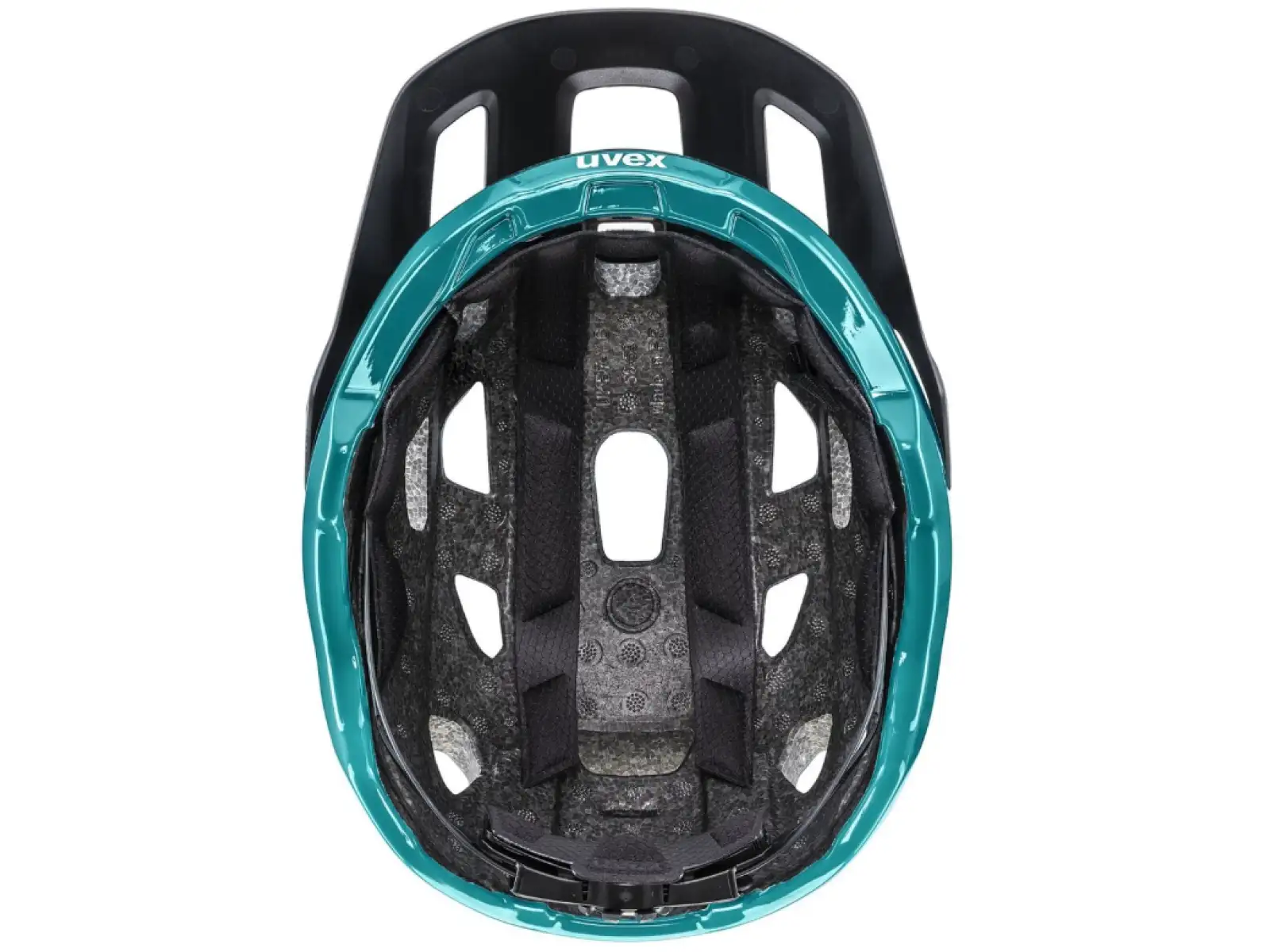 Uvex React MTB přilba Black/Teal Matt