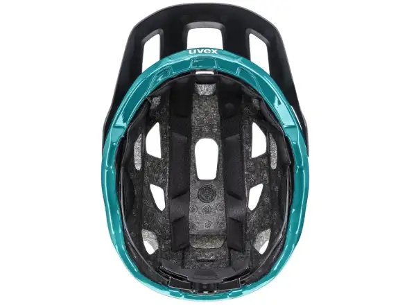 Uvex React MTB přilba Black/Teal Matt