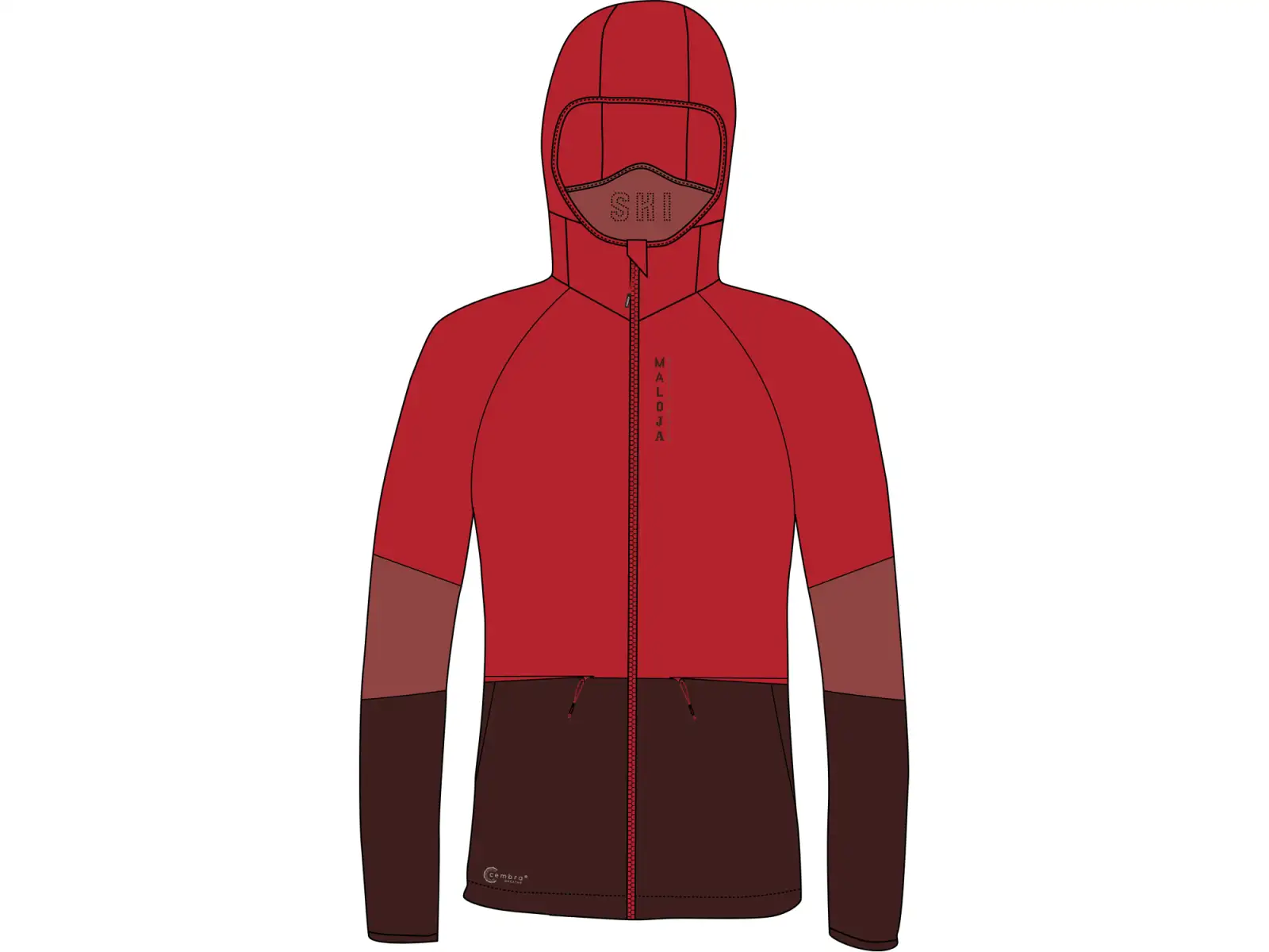 Maloja SonnblickM. dámská bunda Fire red