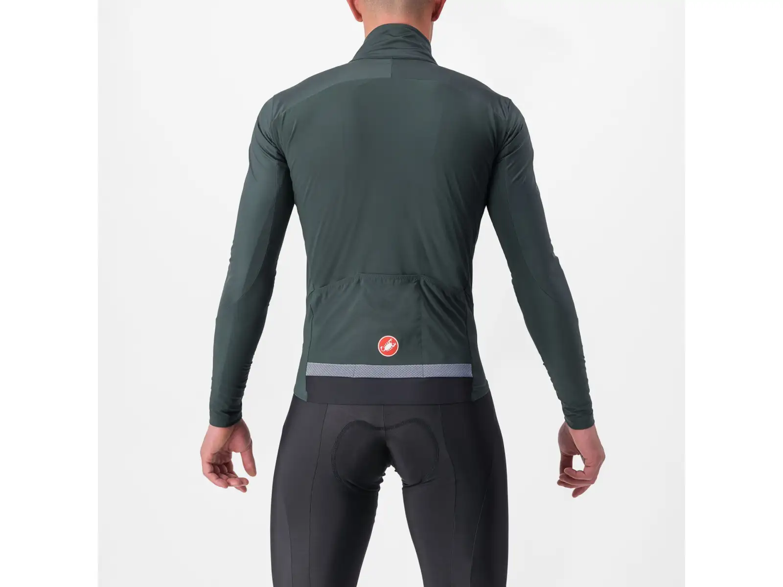 Castelli Beta RoS pánská bunda Rover Green/Red Orange