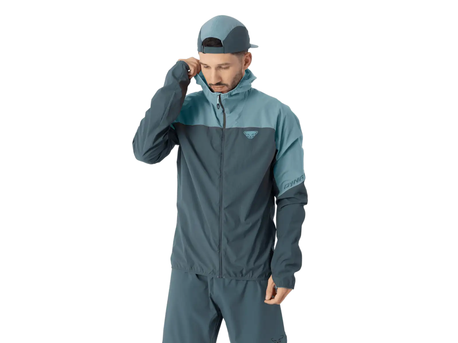 Dynafit Alpine Wind pánská běžecká bunda Smoke Blue
