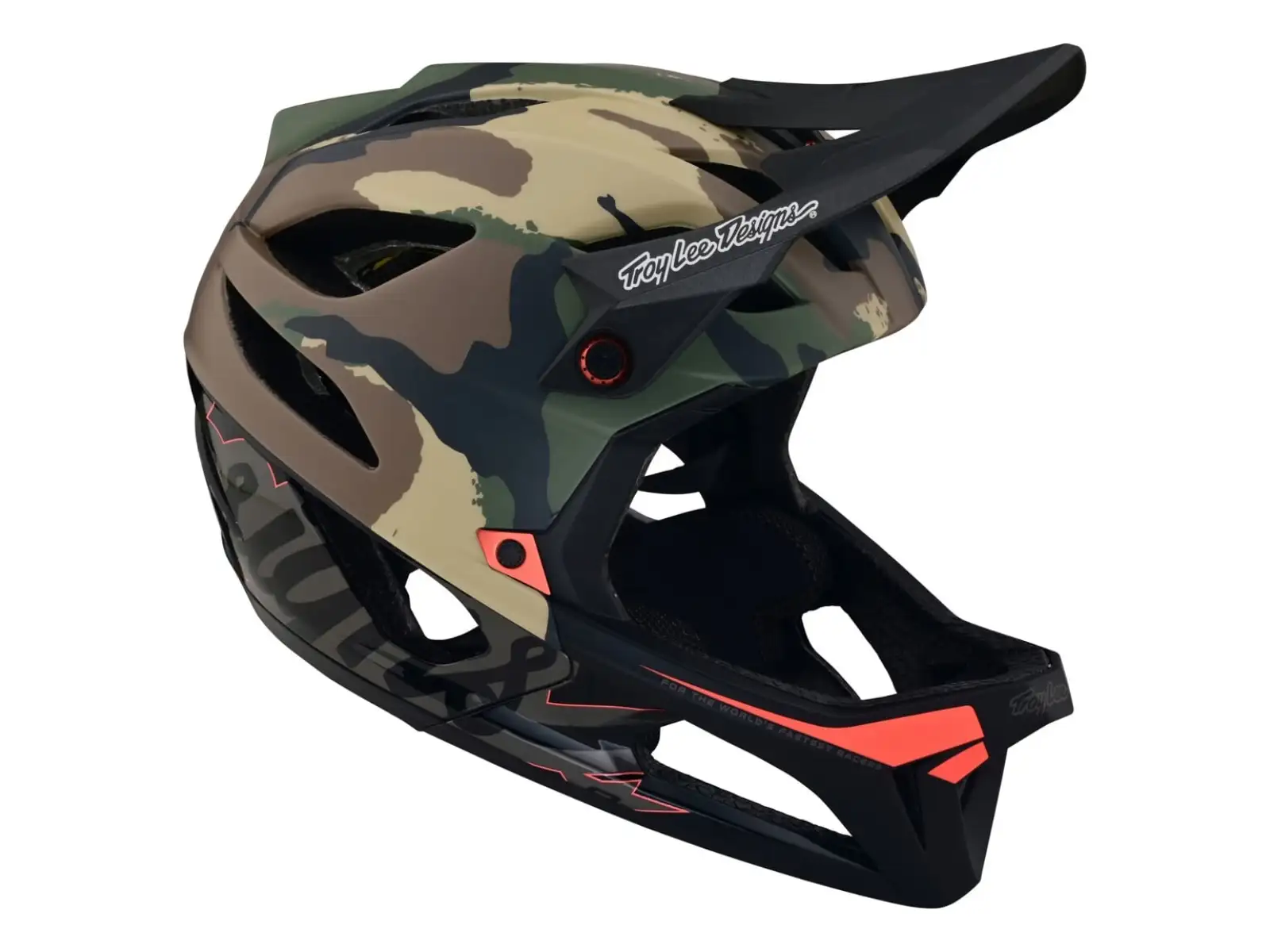 Troy Lee Designs Stage MIPS přilba Signature Camo Army Green