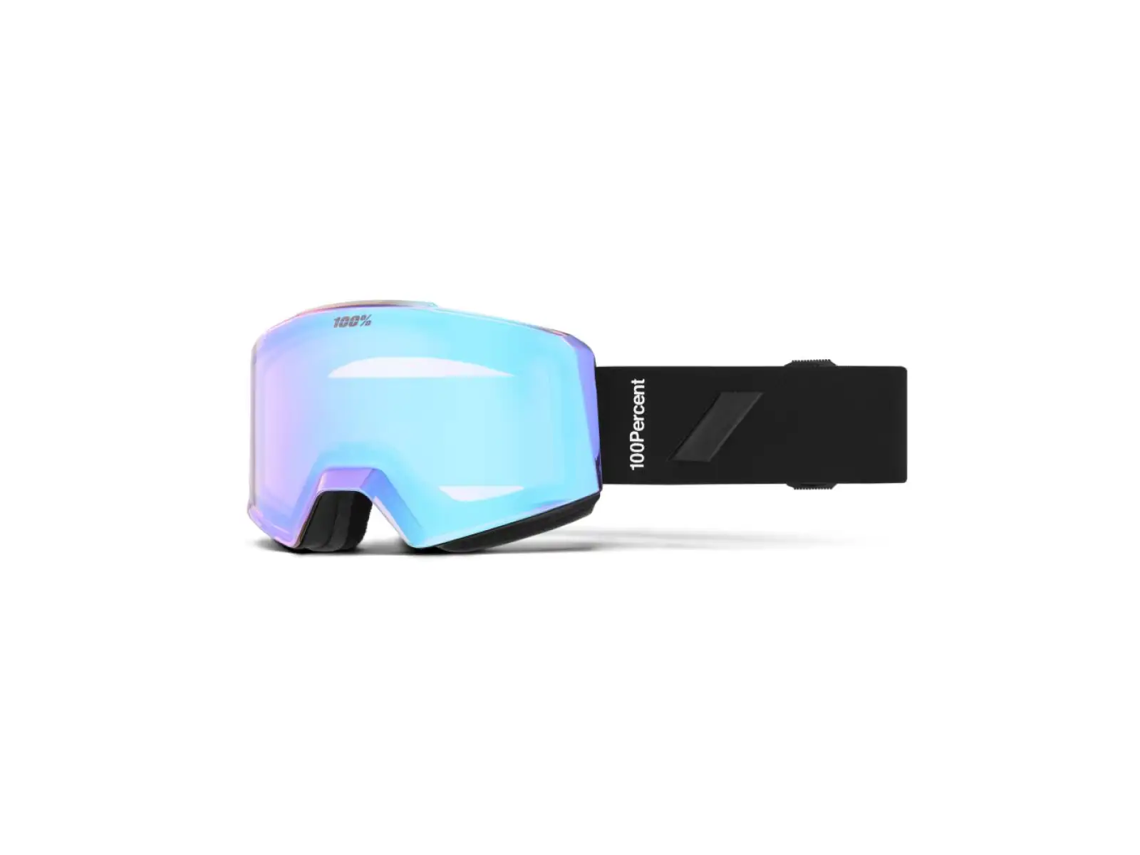 100% Norg lyžařské sjezdové brýle Black/HiPER Red Mirror