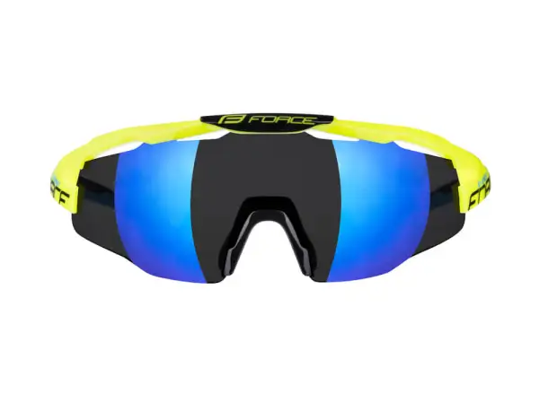 Force Everest cyklistické brýle fluo/modrá zrcadlová skla