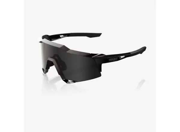 100% Speedcraft sluneční brýle Matte Black Gloss Black/Black Mirror