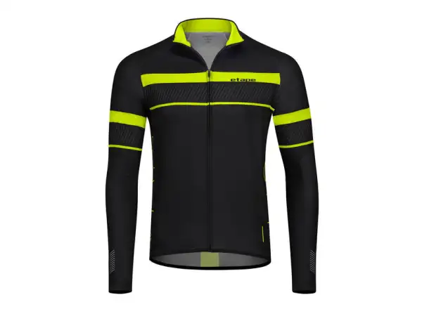 Etape Comfort 2.0 pánský dres dlouhý rukáv černá/žlutá fluo