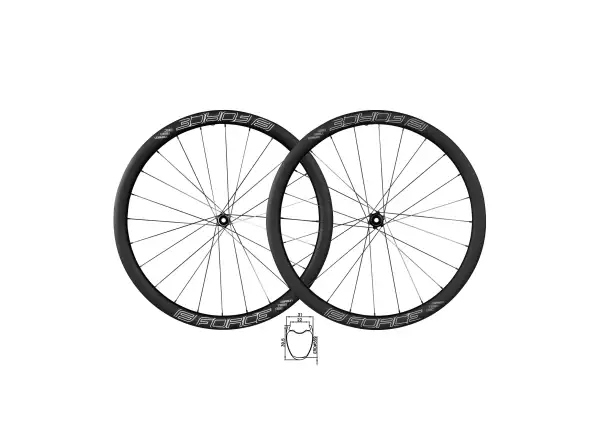 Force Team Karbon Gravel vypletená kola 24 děr