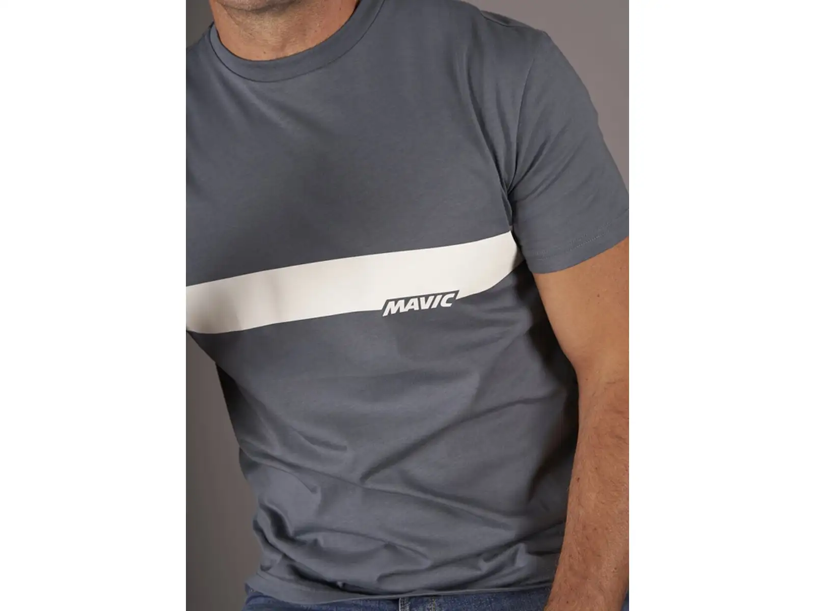 Mavic Corporate Stripe pánské triko krátký rukáv Orion Blue/Off White