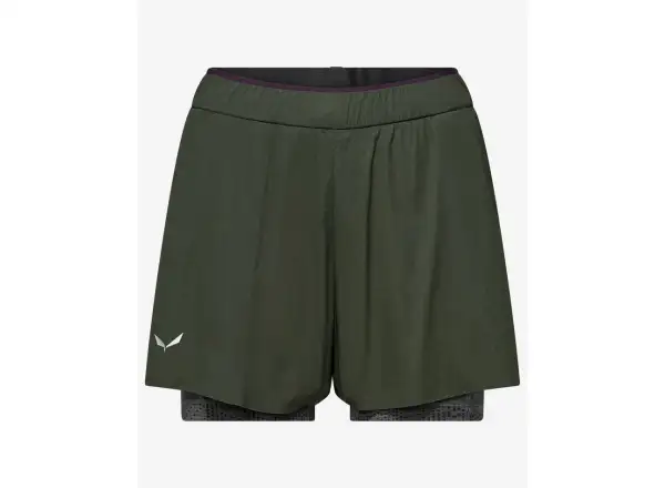 Salewa Pedroc Durastretch 2v1 dámské kraťasy Dark olive