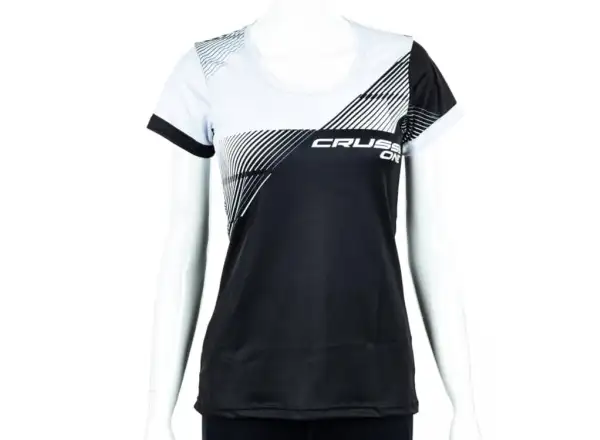 Crussis One dámské sportovní tričko krátký rukáv černá/bílá