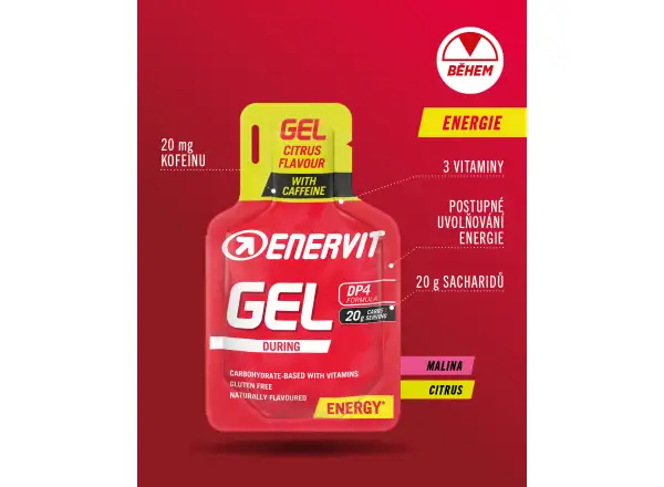 Enervit Gel s kofeinem 25 ml malina
