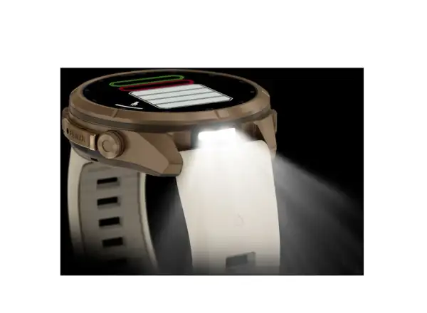 Garmin Fénix 9 Pro inReach 43 mm chytré hodinky Autumn Gold Titanium Cream/French Gray