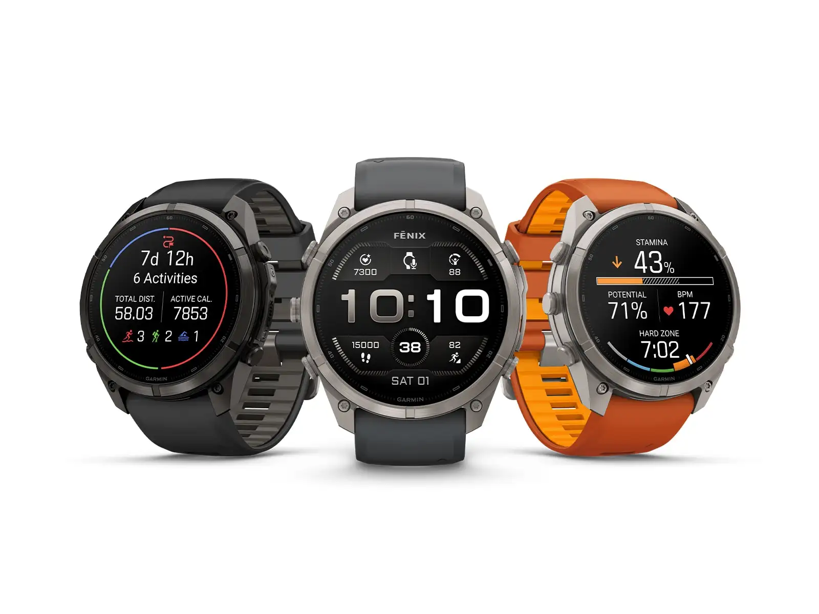 Garmin Fénix 9 Pro inReach 51 mm chytré hodinky  Titanium Autumn orange/Spark orange