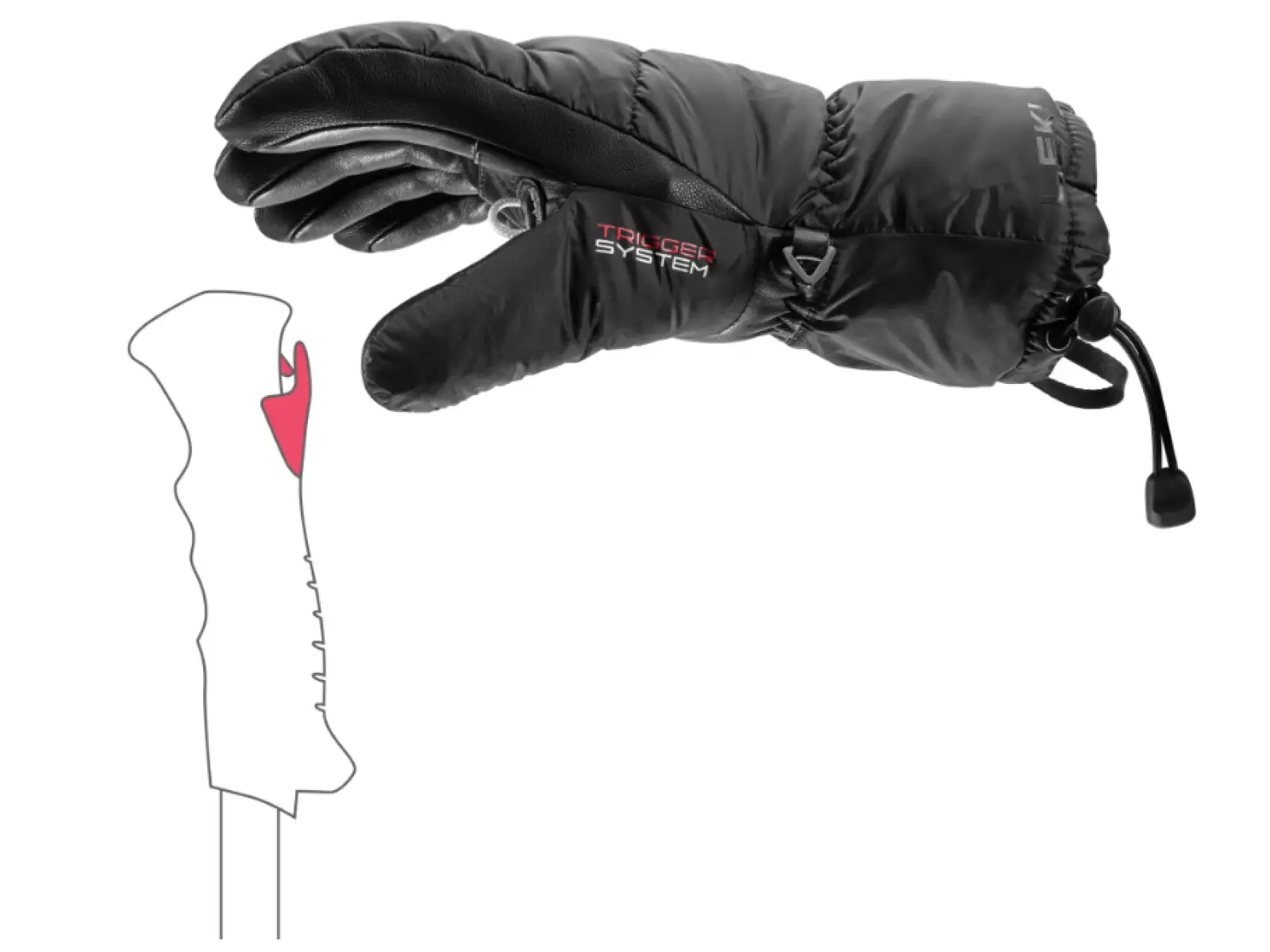 Leki Glace 3D Women dámské rukavice Black