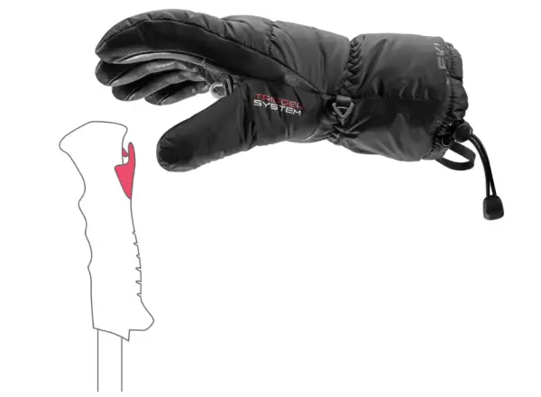 Leki Glace 3D Women dámské rukavice Black
