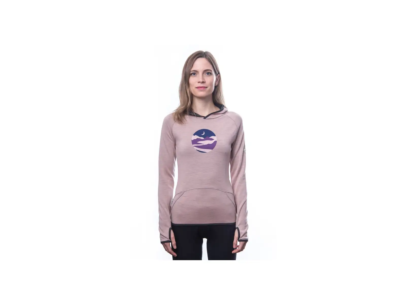 Sensor Merino Upper Triglav dámská mikina Dusty Pink