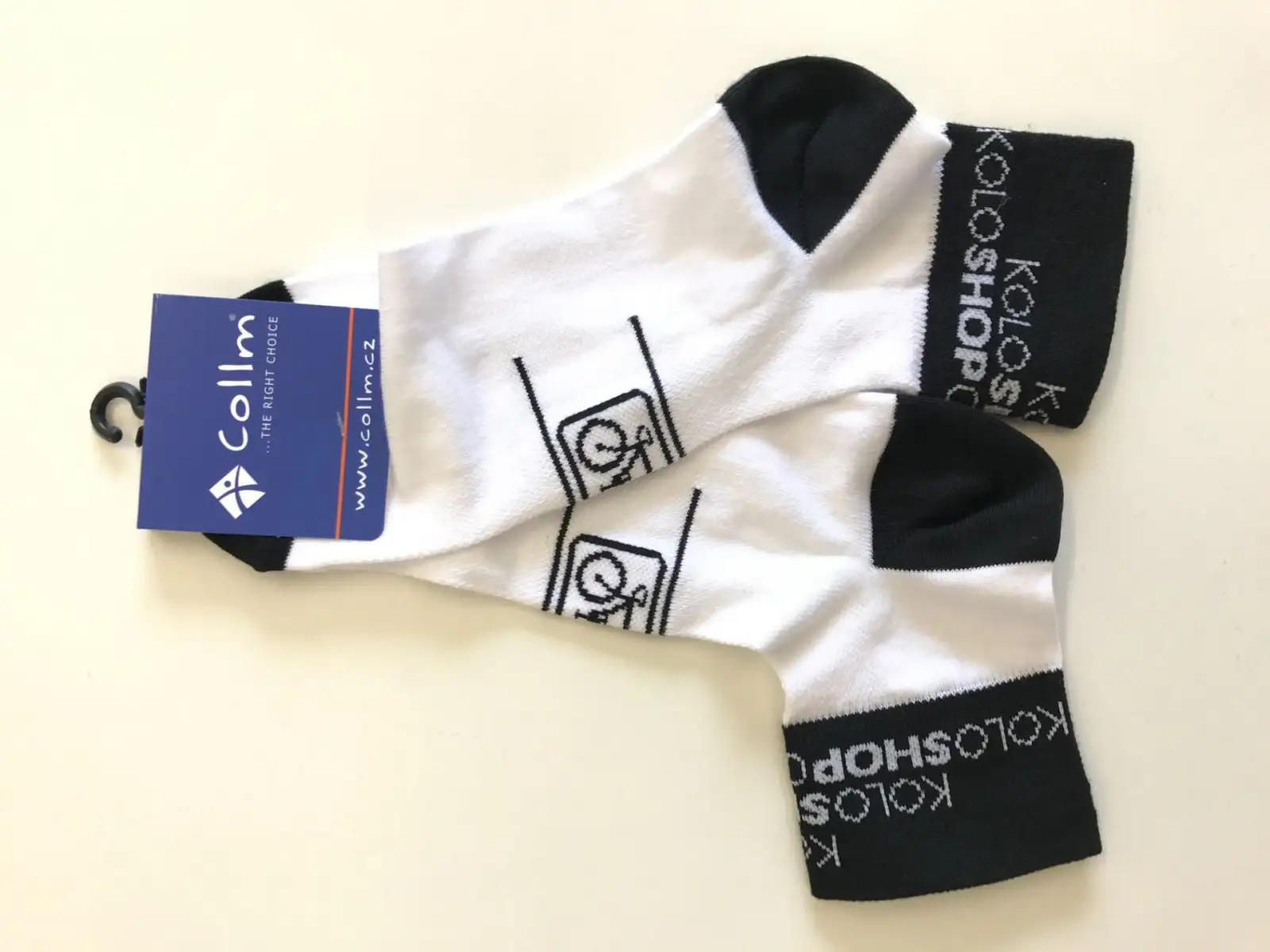 Koloshop teamové ponožky bílá/černá