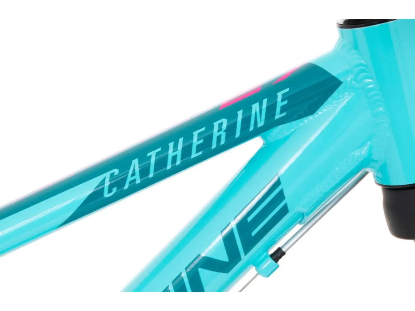 Rock Machine Catherine 27 dětské kolo Gloss Neon Blue/Petrol/Pink