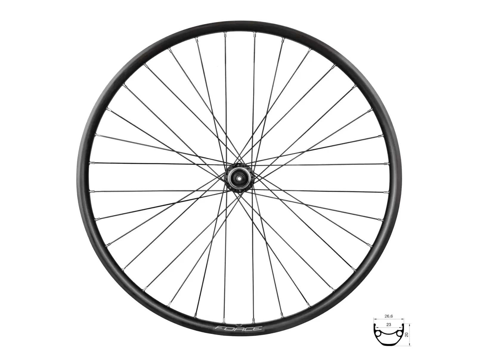 Force XC Disc 559x23 přední vypletené kolo HBM475 36 děr
